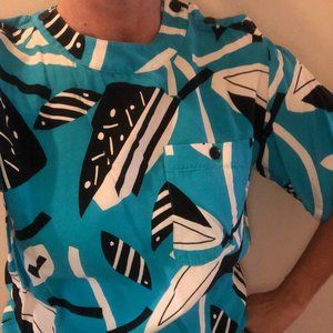 Vintage shirt tropical colorful blouse Size Medium